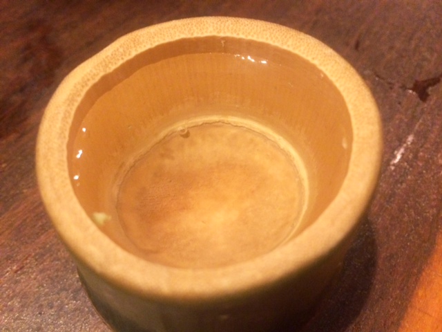 渋谷「魚屋豪椀」の竹酒