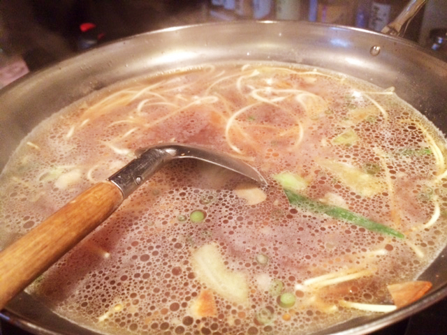 錦糸町「はらへった」もつ鍋の締めの麺